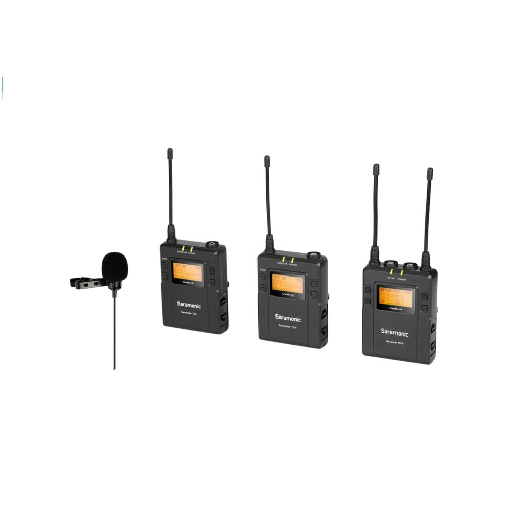 Kit Sistema Micrófono Lavalier inalámbrico Doble para Cámara2