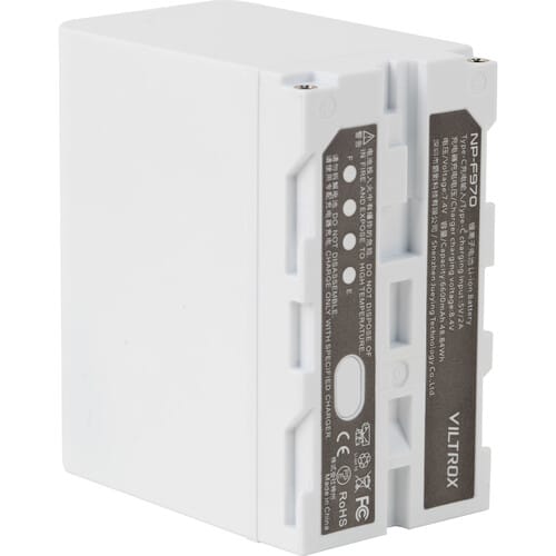 VILTROX Bateria NP-F970 alta capacidad 7.4V 6600MAH8