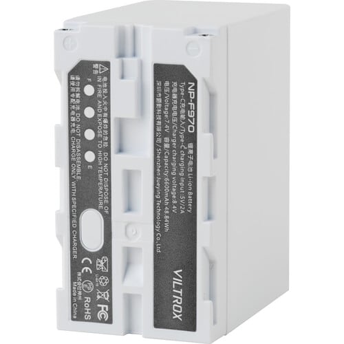 VILTROX Bateria NP-F970 alta capacidad 7.4V 6600MAH6