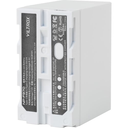 VILTROX Bateria NP-F970 alta capacidad 7.4V 6600MAH7