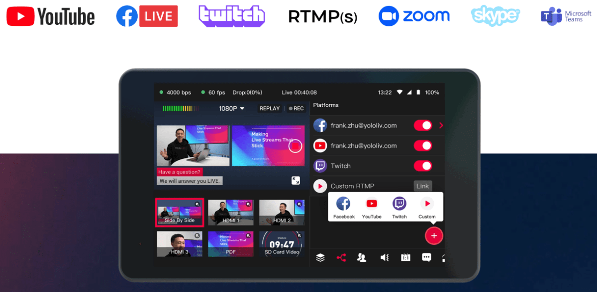 YoloLiv YoloBox Pro Sistema de transmisión en vivo multicámara 0