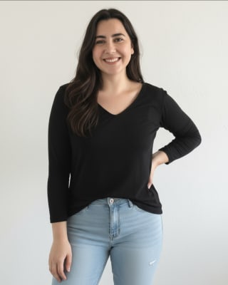 Polera Algodon Negra