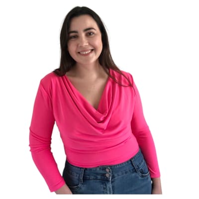 Body drapeado fucsia