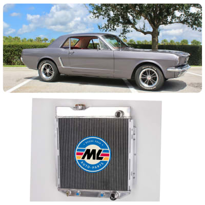 Radiador Ford Mustang 65-66 ZF259 CU259 2 Salidas Copiloto