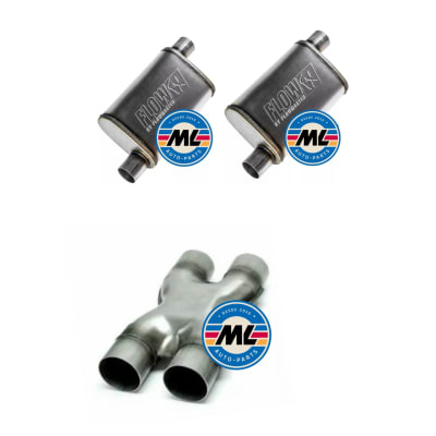 Pack Par Silenciadores Flowmaster 71236 + Cruce X