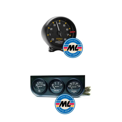 Pack Tacómetro Negro 3 3/4 + Trio Marcadores Negro1