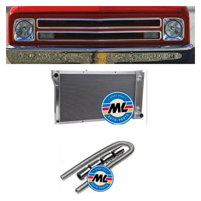 Pack Radiador C10 67-87 + Mangueras 48 pulgadas