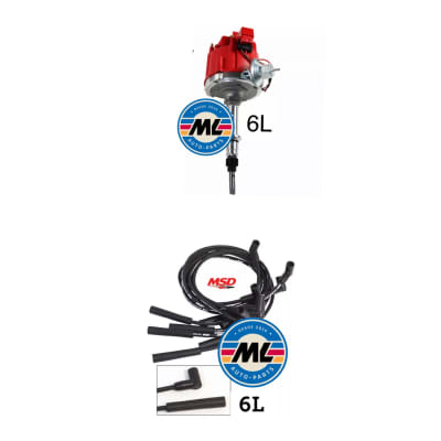 Pack Distribuidor ROJO Chevy 6L 230-250-292 + Cables Bujías MSD 55411