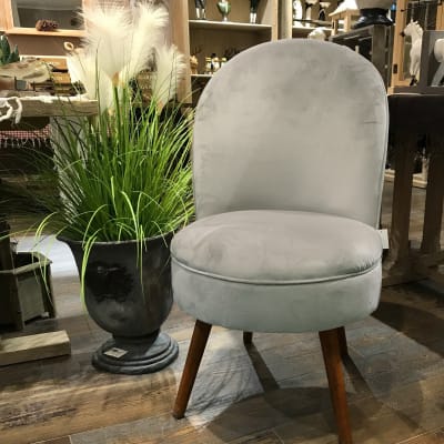 Sitial velvet María gris1