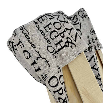 Canasto Ropa pies madera Letras