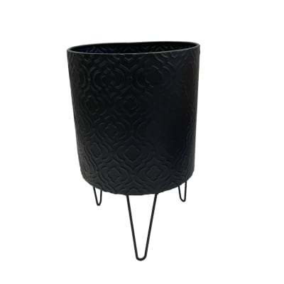 Macetero atril negro texturizado G2