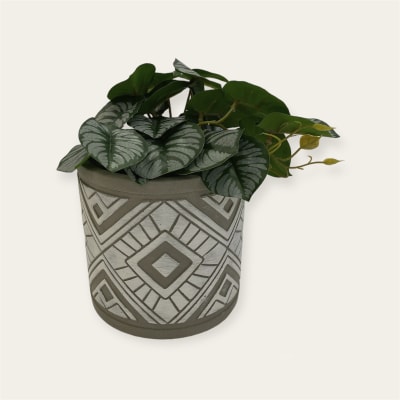 Macetero cemento diseños rombo1