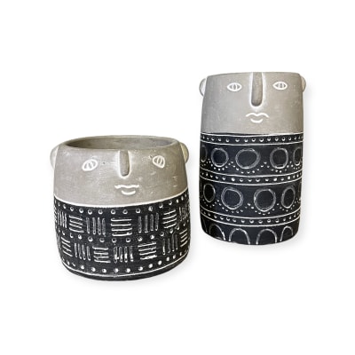 Macetero rostro black bajo1