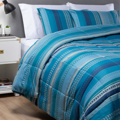 Plumón King listado azul1