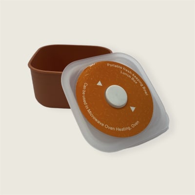 Tupperware cuadrado color naranjo1