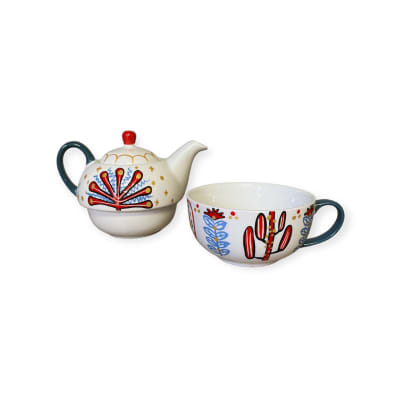 Set tetera con tasa figuras