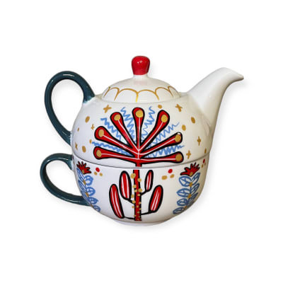 Set tetera con tasa figuras
