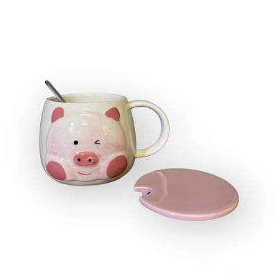 Mug lady pig con tapa1