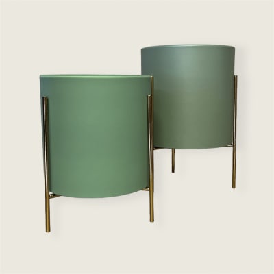 Macetero atril turquesa bajo gr1