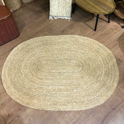 Alfombra yute ovalada 160cm1