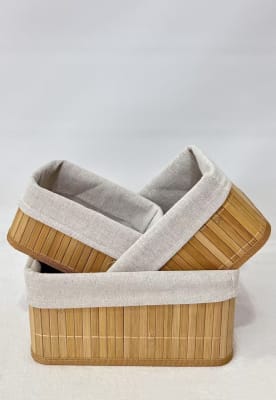 Canasto organizador bambú grande1