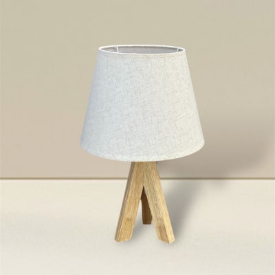 Lámpara trípode madera rectangular