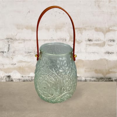 Candelabro vidrio mándalas transparente1