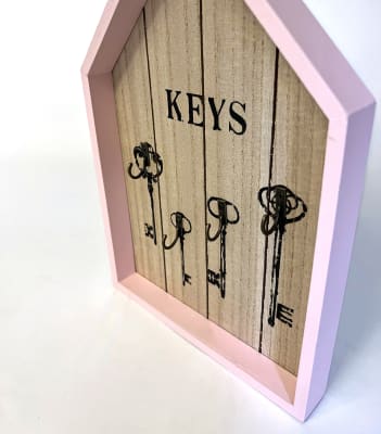 Porta llaves casa KEY rosado1
