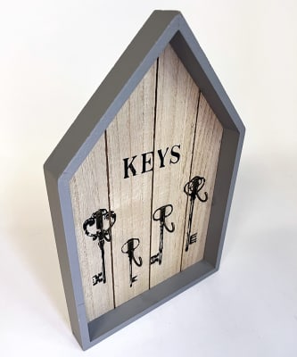 Porta llaves casa KEY gris