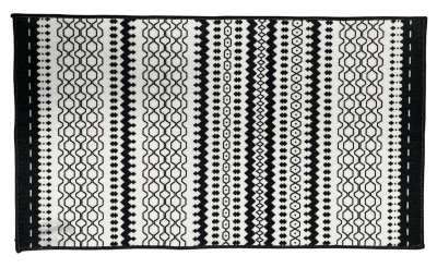 Alfombra bajada de cama diseño negra1