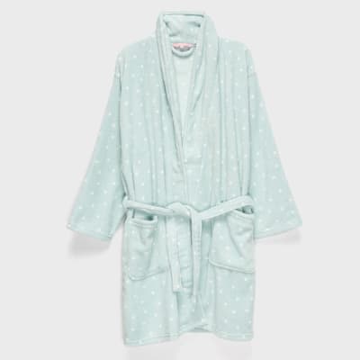 Bata mujer estampada T/XL Rosada/Turquesa1