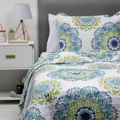 Cubrecama Estampado Mandalas 1.5 P