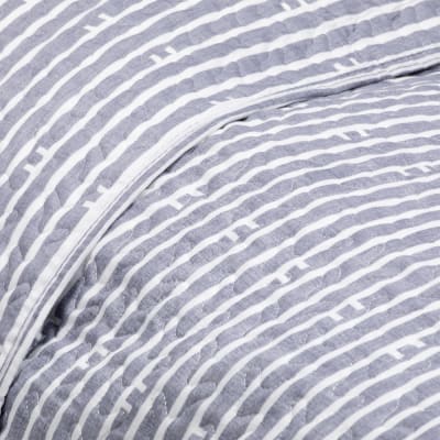 Cubrecama Estampado Gris 2.5 P