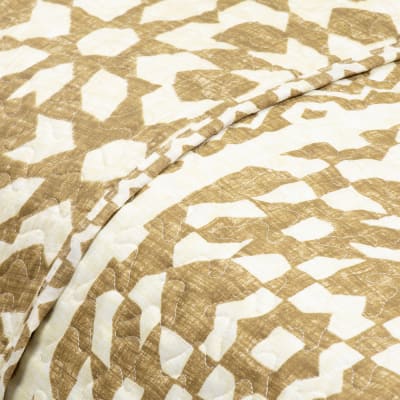 Cubrecama Estampado Beige 2.5 P