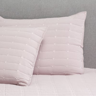 Cubrecama Bordado Prewash Malva Lila 2.5 p