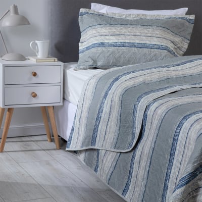 Cubrecama estampado ultrasonic 1P Gris1