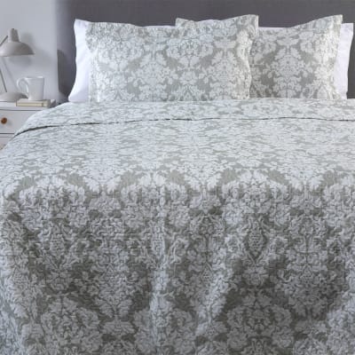 Cubrecama estampado ultrasonic KING Gris