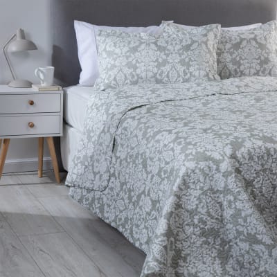 Cubrecama estampado ultrasonic 2P Gris
