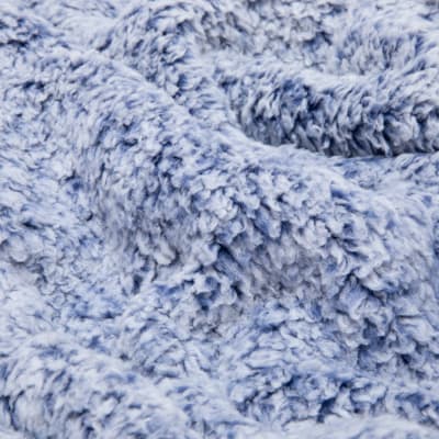Manta Sherpa estampada azul