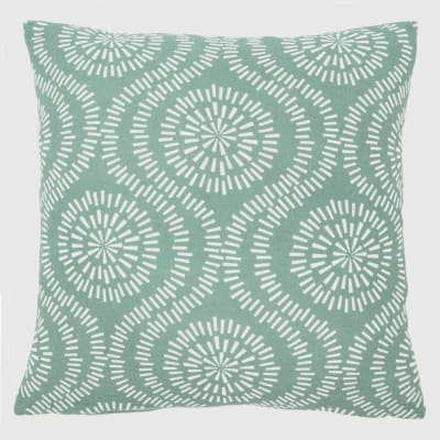 Cojín estampado turquesa1