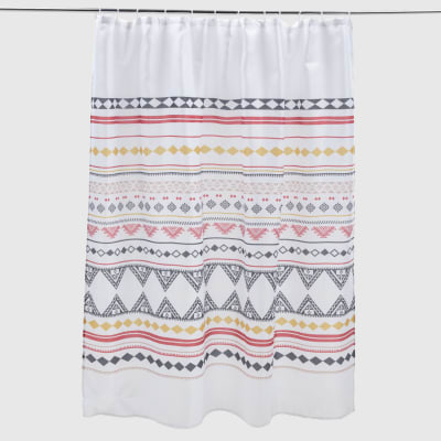 Cortina de baño waffle geométrica colores1