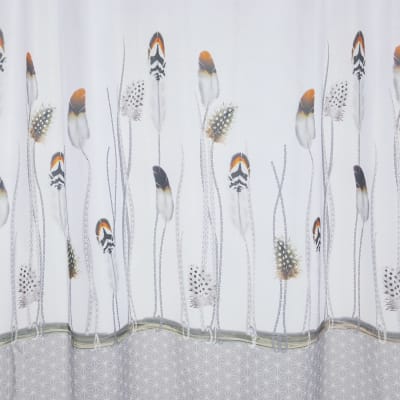 CORTINA DE BAÑO POLIESTER Plumas