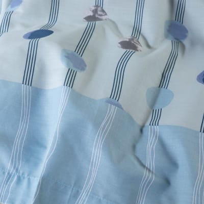 Sábana Zarina estampada 1P círculos celeste