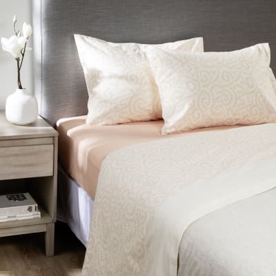 Sábana Zarina estampada  2P Scroll damasco1