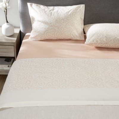 Sábana Zarina estampada 2.5 P Scroll damasco