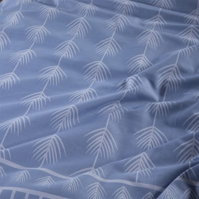 Sábana Zarina Estampada 2P Hojas Azul