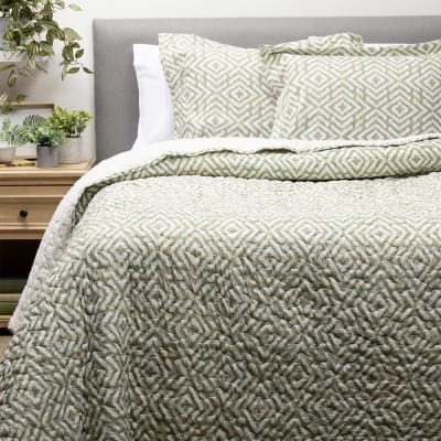 Cubrecama Estampado Sherpa King Verde1