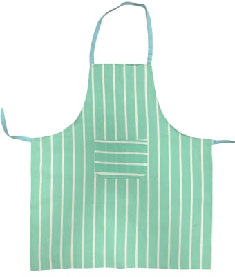 Delantal Estampado Turquesa Listado