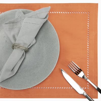 Set 4 Individuales Liso Color Naranjo3