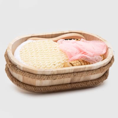 Set SPA caja madera rosado1